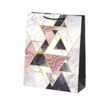 Пакет подарочный бумажный Alingar, (L+) 26х32х10 см, вертикальный, "Геометрия", матов. ламинация, тиснение, ассорти