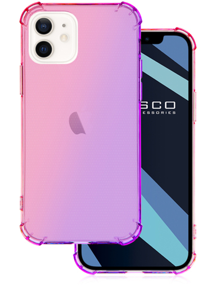 Чехол ROSCO для Apple iPhone 12;Apple iPhone 12 Pro оптом (арт. IP12(12PRO)-HARD-TPU-PINK-PURPLE)