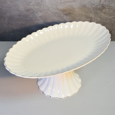 Фруктовница 30,5см на ножке "Золотая линия", 202485