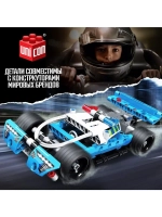 Конструктор гоночная машина UNICON Техно, инерционный, 160 д