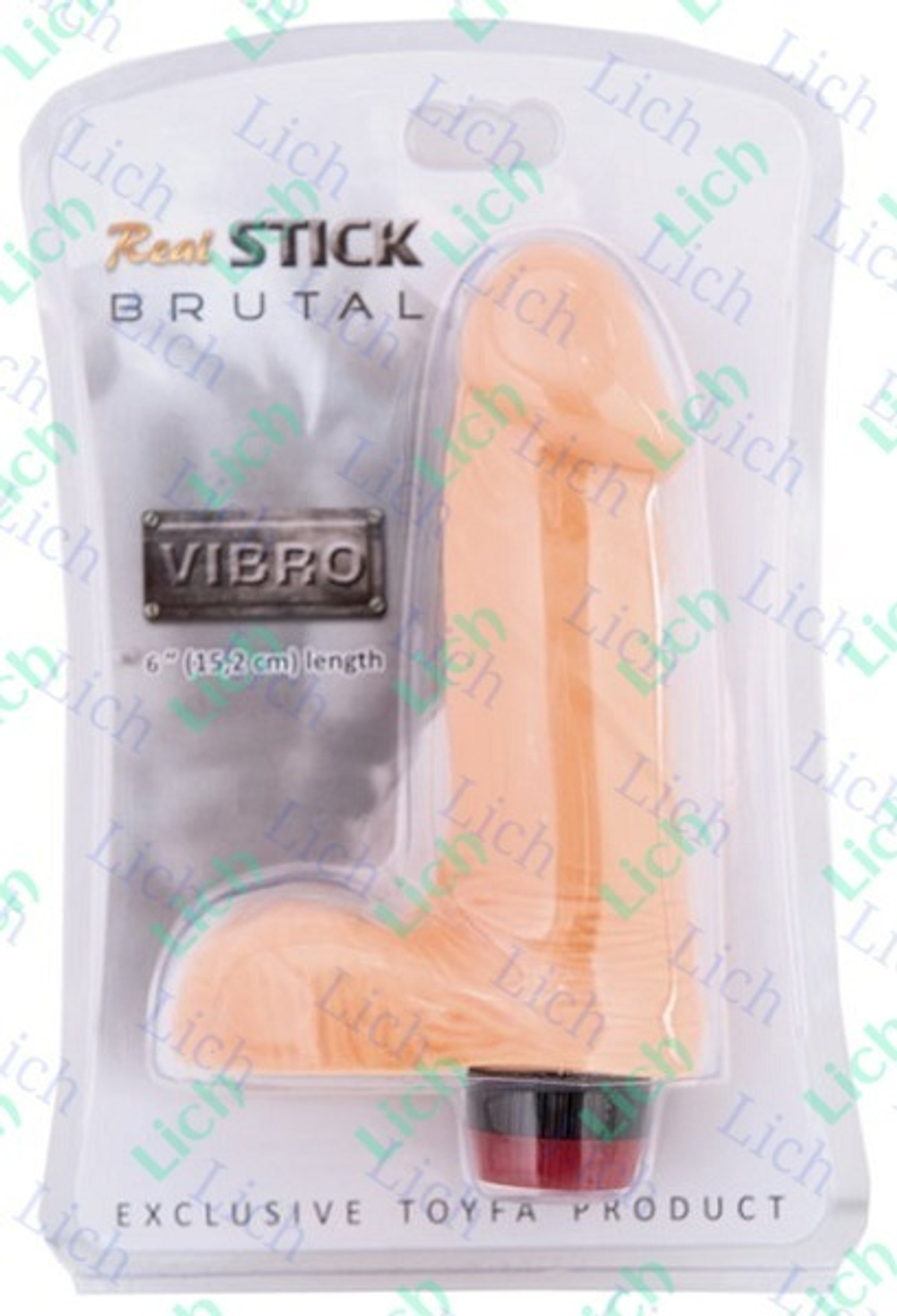 Телесный вибратор с мошонкой, 15,2 см