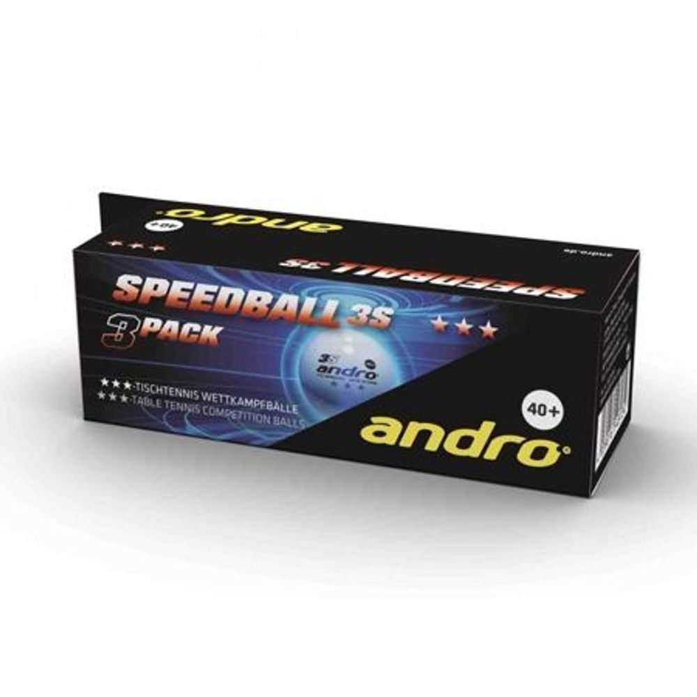 Andro Мячи пластиковые SPEEDBALL 3S *** 40+ 3 шт.