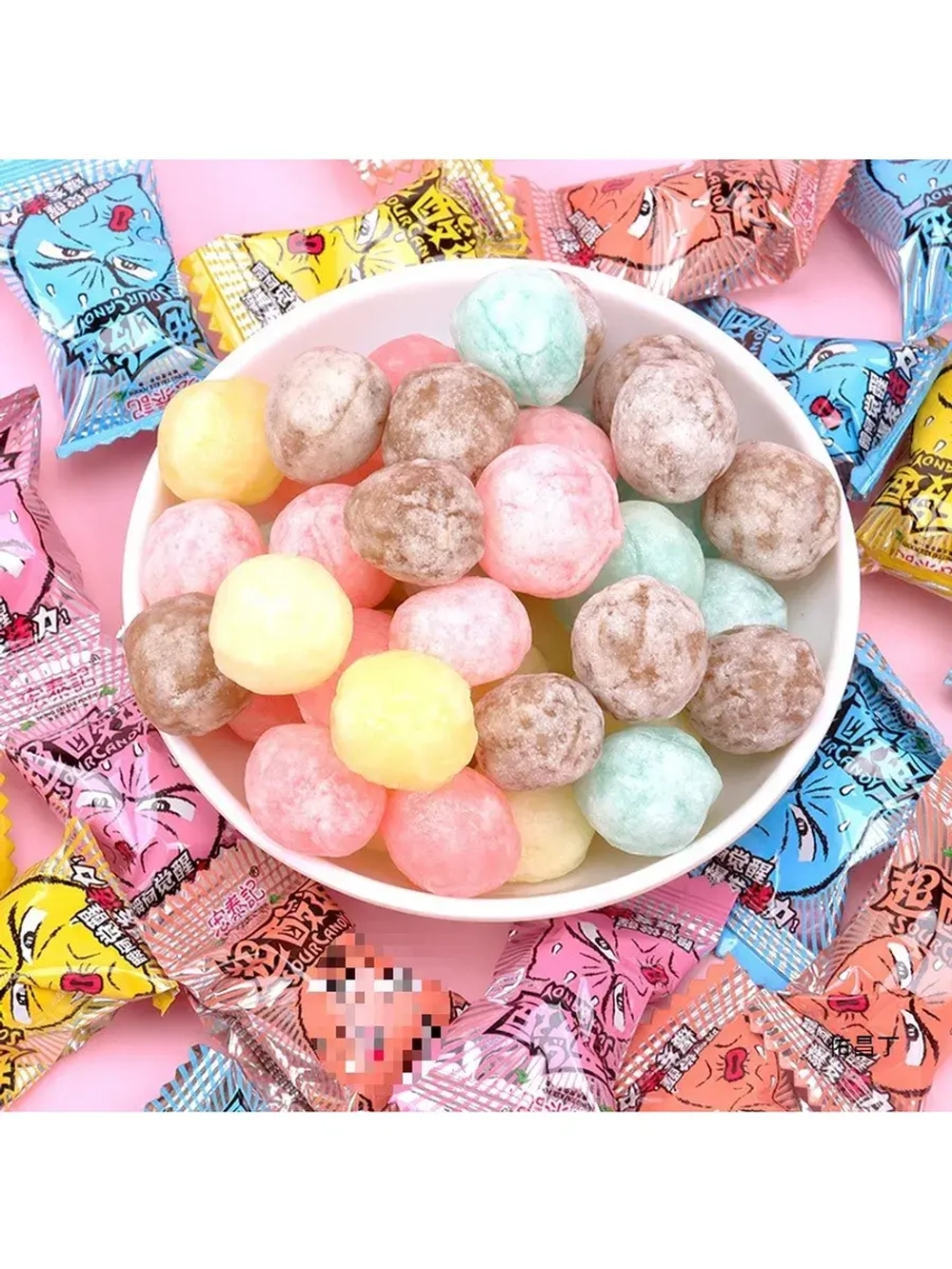 Супер кислая карамель со вкусом Клубники 23 г * 5 шт