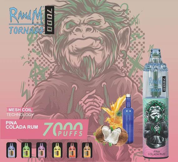RandM Tornado 7000 - Pina Colada Rum (5% nic)