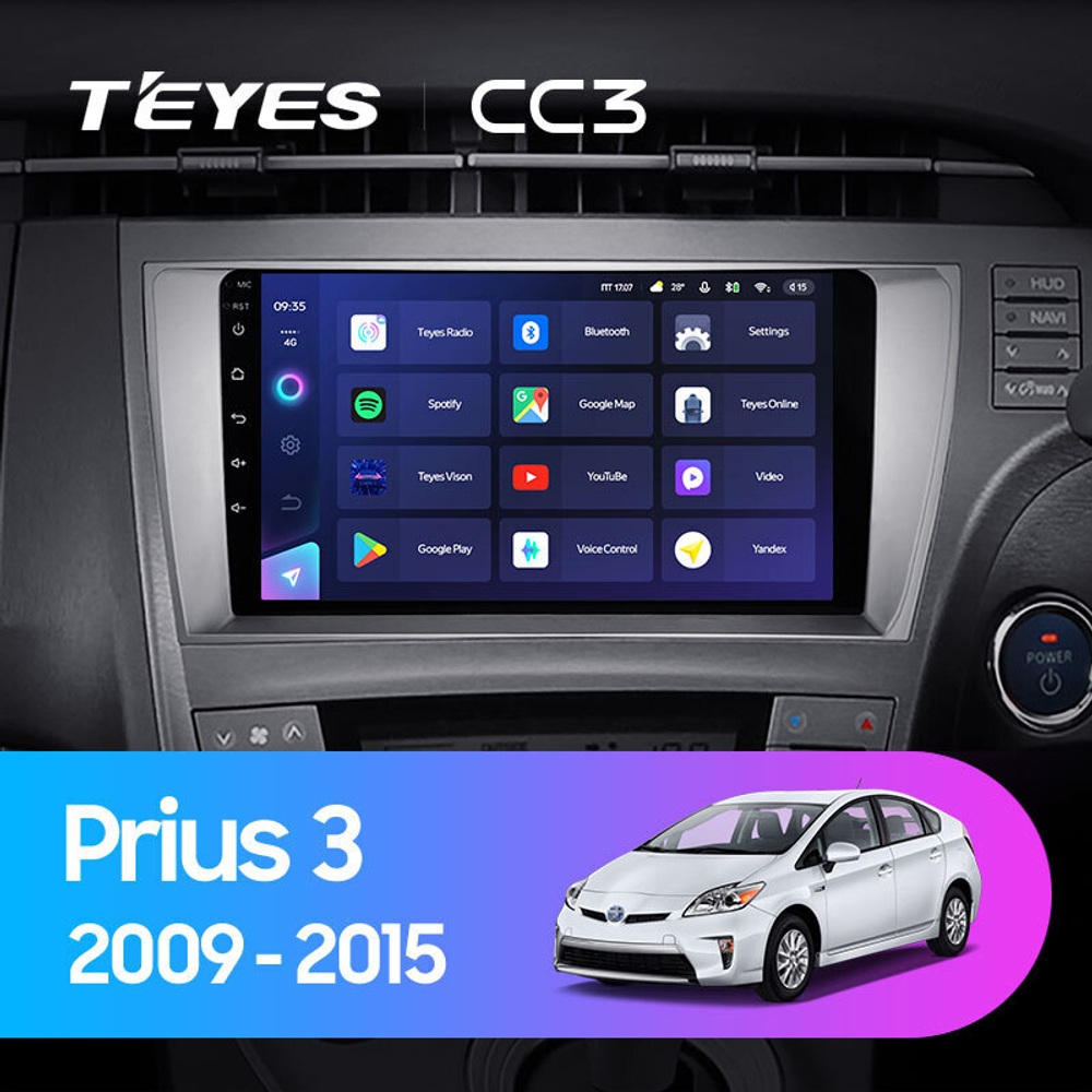 Teyes CC3 9" для Toyota Prius 30 2009-2015 (прав)