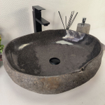 Каменная раковина из речного камня RS-05172 (55*43*14) 0862 из натурального камня