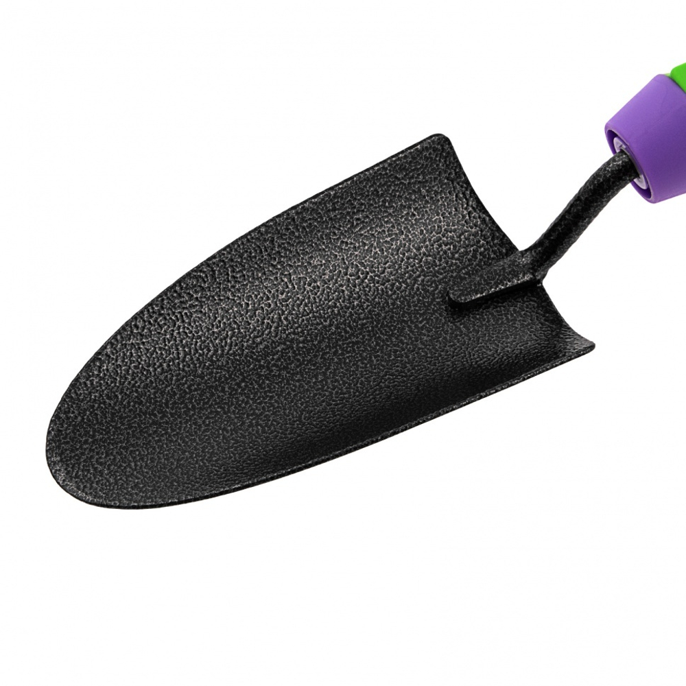 Совок посадочный широкий, 75 х 325 мм, стальной, обрезиненная эргономичная рукоятка, Era, Palisad