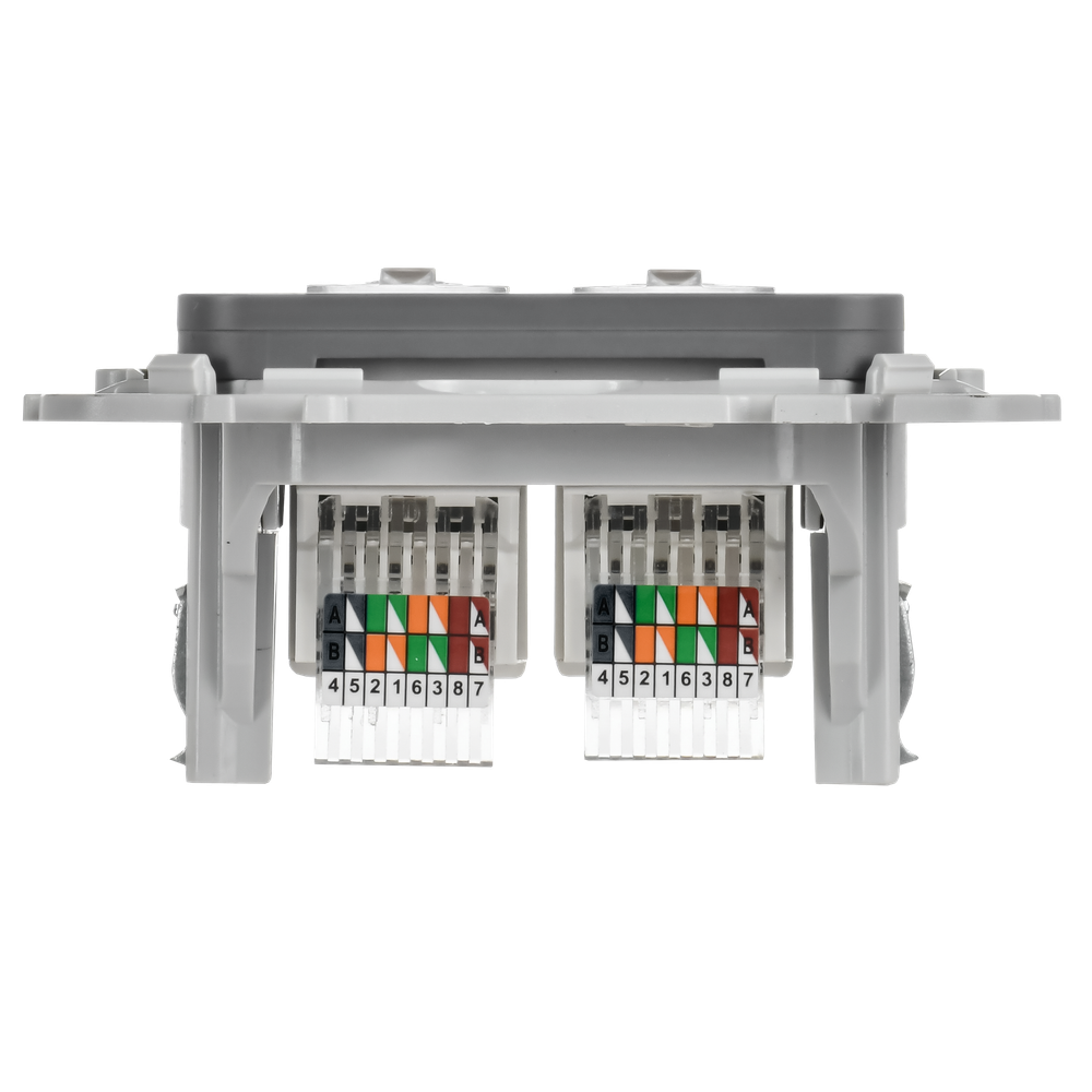 FLITE Розетка 2-местная компьютерная RJ45 категория 5Е UTP РК5е-2-0-ФлМА мокрый асфальт IEK