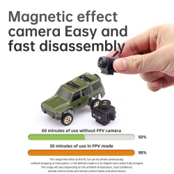 Радиоуправляемый внедорожник c камерой Jeep cherokee 3005 1:64 4x4 , Набор Sniclo FPV 3005 , Машина+пульт+Очки FPV