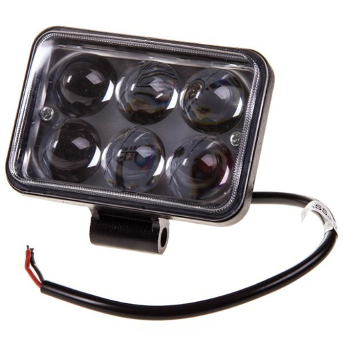 Фара светодиодная дополнительная 6 SMD 18W, 12/24V, 6000K  110*75(90)*60 мм (прямоугольная) дальний (SKYWAY)