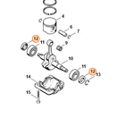 Сальник 15 х 25 х 5 для бензопилы STIHL MS 180, 210, 230, 250. арт.PJ18019 FARMERTEC (STIHL 9639 003 1585)