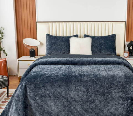 Покрывало 240x260 Sofi De MarkO Розалин антрацитовое