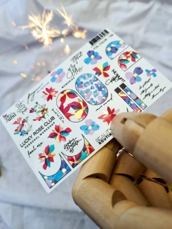 Lucky Rose Слайдеры наклейки для ногтей Foil 162