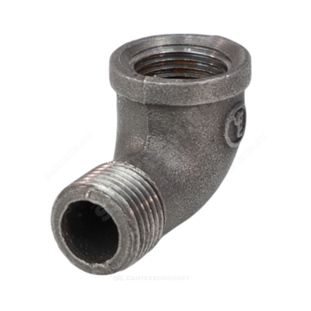 Угольник проходной чугун Ду 32 (1 1/4") ВР/НР Fittex PLUS