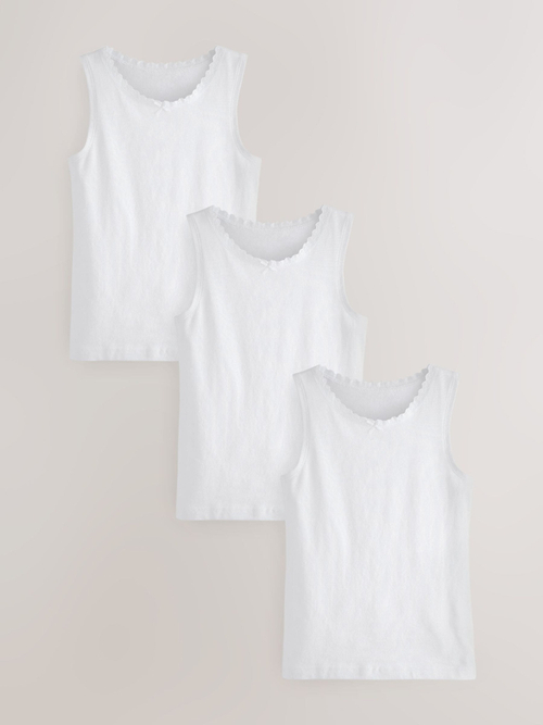 Майка для девочки Next 903-582, 3 шт., Белый