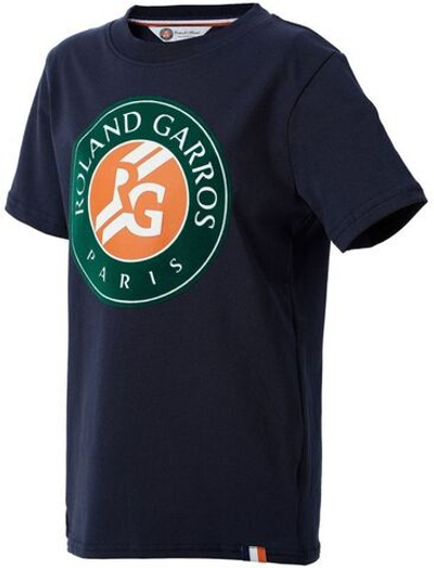 Футболка для мальчика теннисная Roland Garros Tee Shirt Big Logo K - marine