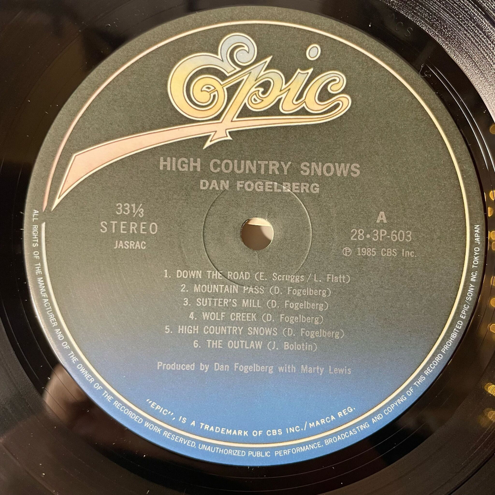 Винтажная виниловая пластинка LP Dan Fogelberg High Country Snows (Japan 1985) (Obi)
