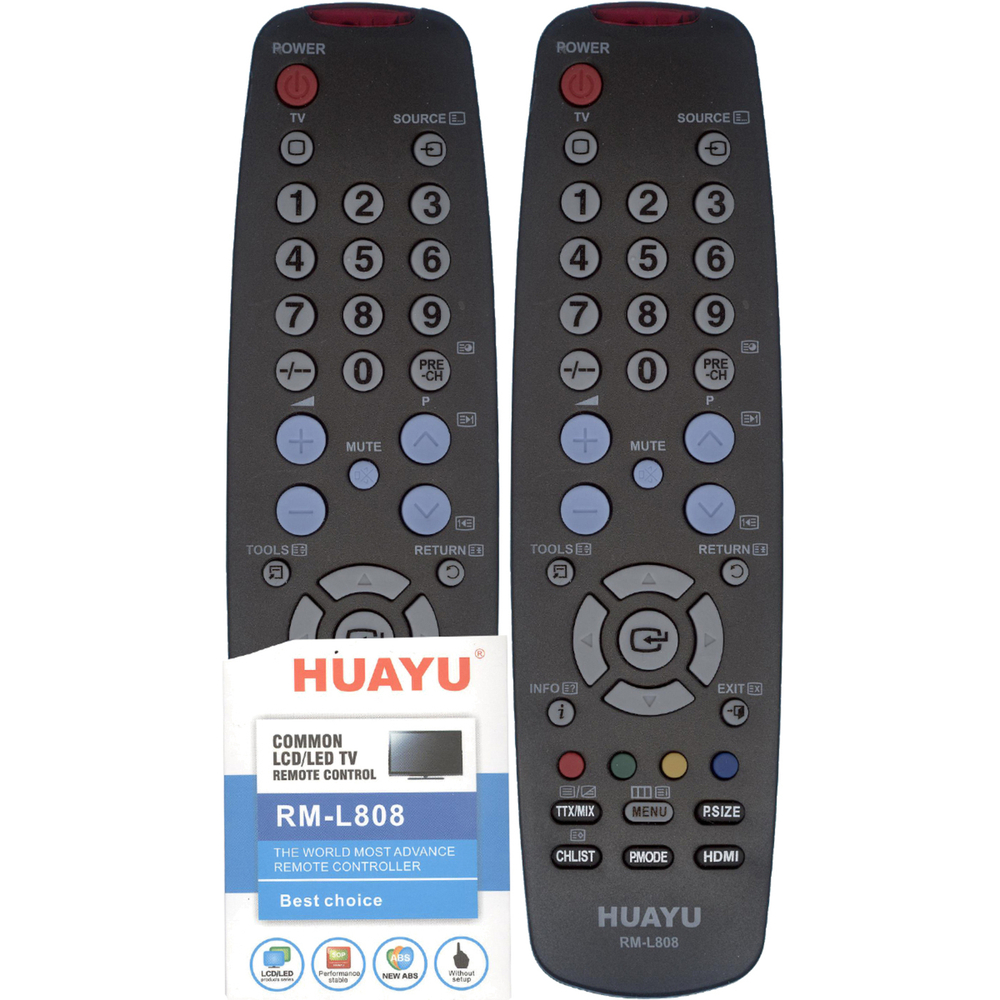 Пульт ДУ UNIVERSAL SAMSUNG RM-L808 LCD HUAYU (корпус BN59-00676A)