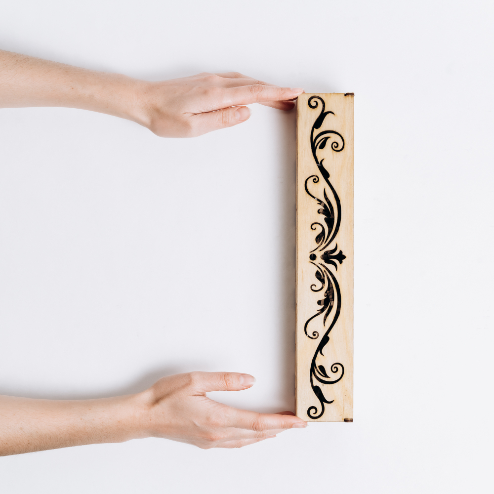 Деревянное Опорное веретено в подарочном органайзере, коробке. OV16