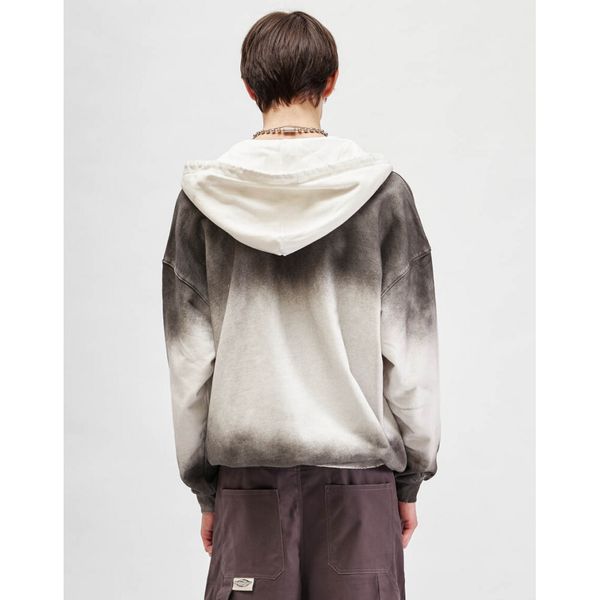 Худи Zip OPM тай-дай белый / серый - фото 10