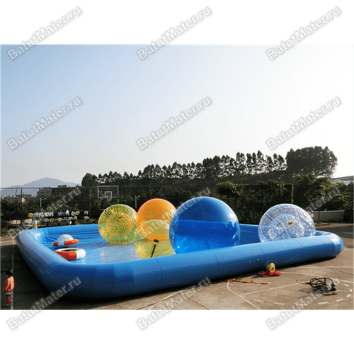 Квадратный надувной бассейн "Зебра", 6*6*0.65 м