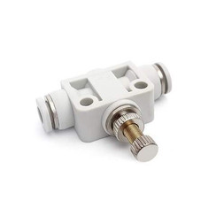 Кран игольчатый 10х6 мм (пластик) белый