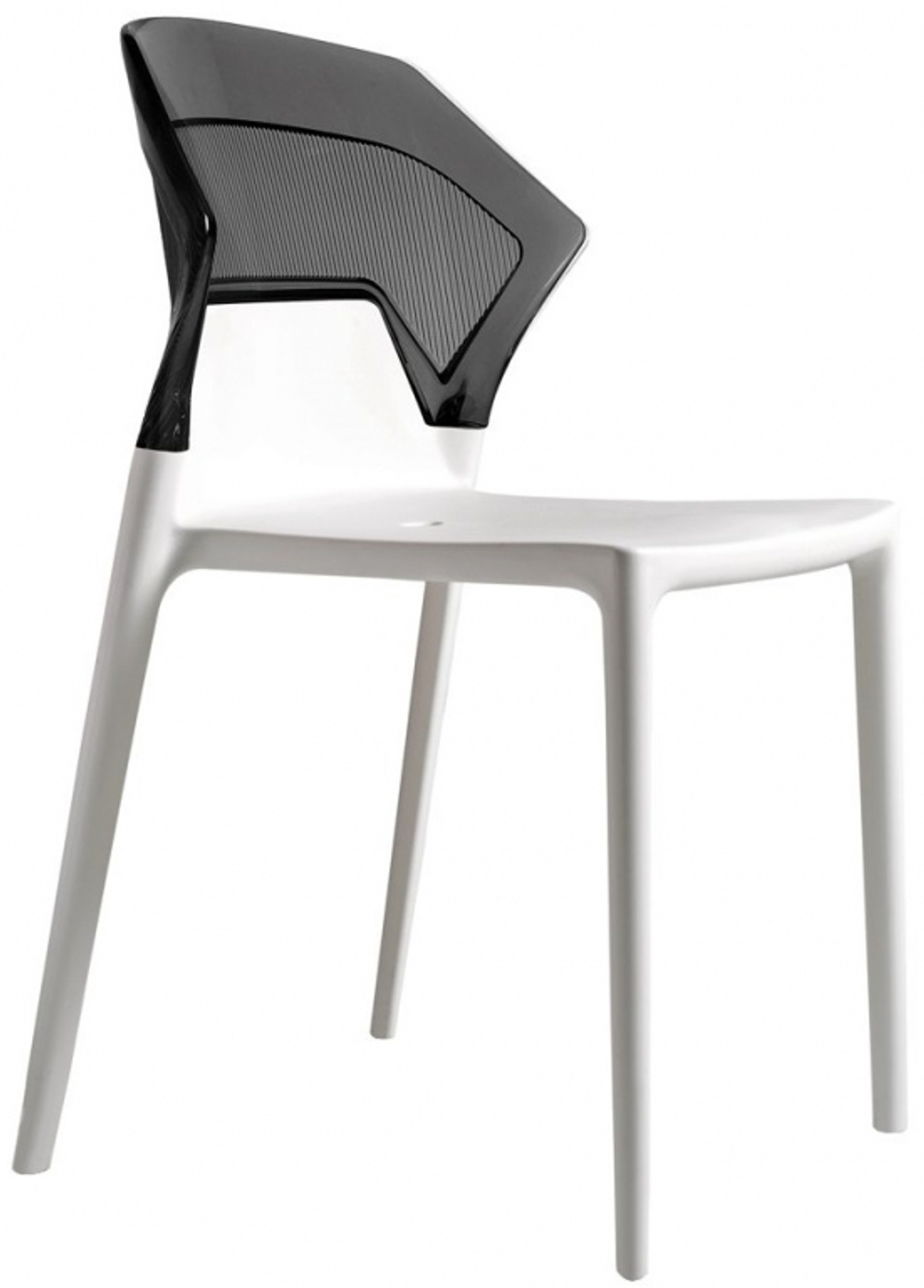 Стул пластиковый Papatya Ego-S, белый, дымчатый