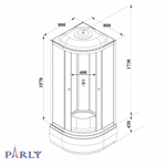 Душевая кабина PARLY BETT 821 (80х80х215)