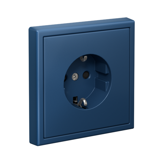 Розетка ArtGallery 16А с заземл. со шторками быстрозажим. клем. механизм аквамарин SE GAL001145S