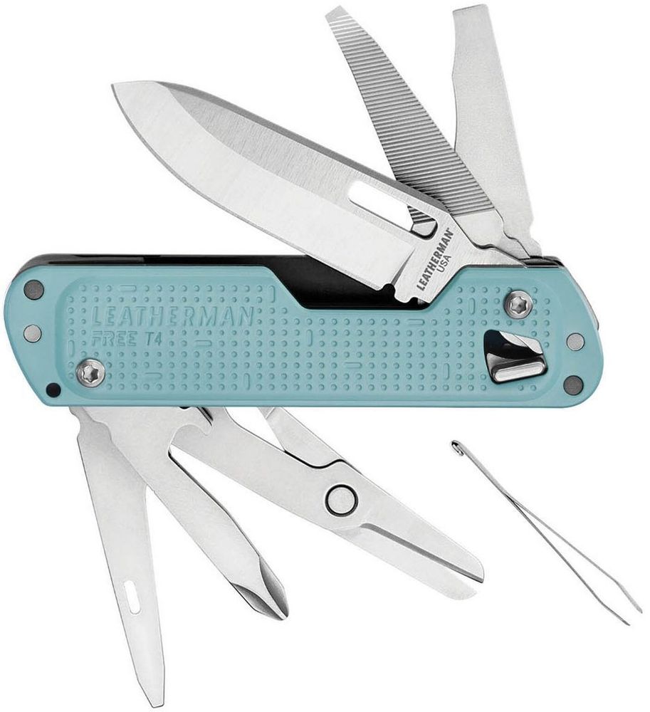 Мультитул Leatherman Free T4, 12 функций, бирюзовый