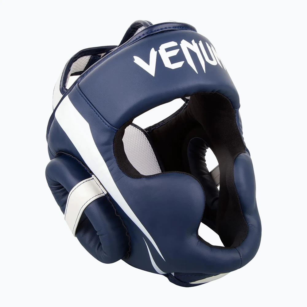 Боксёрский шлем Venum Elite white/navy blue
