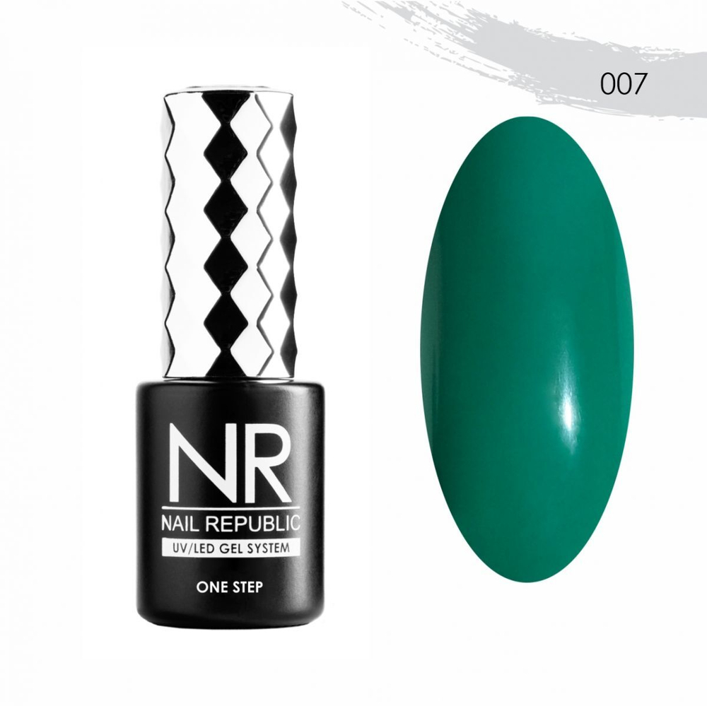NR One Step Гель-лак однофазный Зеленый 007, 10мл