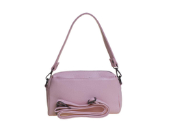 Маленький стильный женский повседневный клатч сумочка розового цвета из экокожи Dublecity DC808-3 Rose