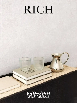 Обои виниловые, антивандальные, штукатурка серая с перламутром, антивандальные, для коридора, Rich (Flizelini, 1903-63)