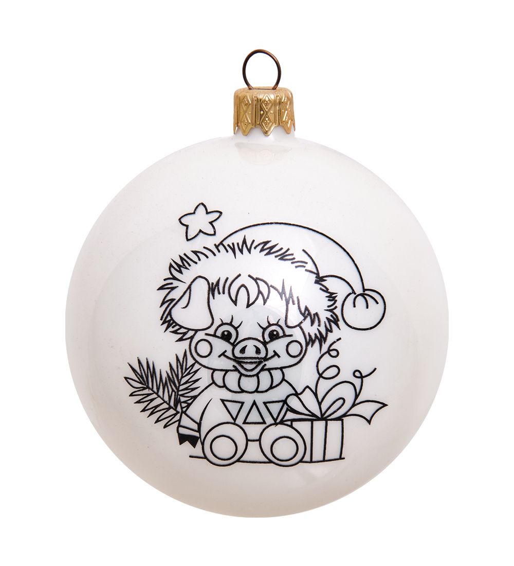 Элита НФШ-1119/3 Ел. украшение Шар «Поросенок» 85 мм