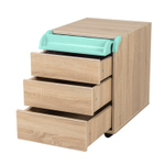 Тумба Дэми на колёсиках с 3 ящиками и органайзером для канцелярии (ТУВ.08)