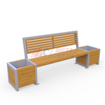 Скамейка Бонжур с 2 цветочницами