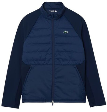 Мужская теннисная куртка Lacoste High-Neck Quilted Sport - navy blue