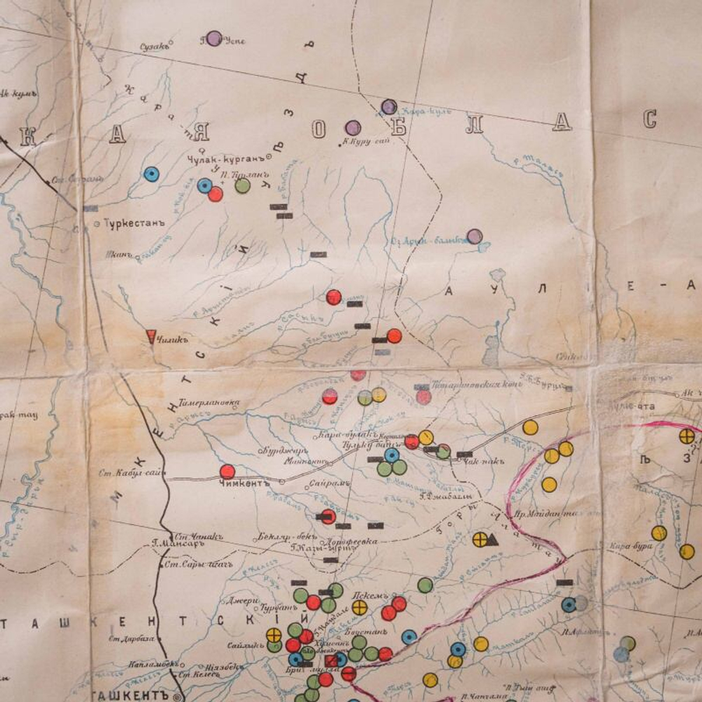 Карта полезных ископаемых Туркестана и Бухары