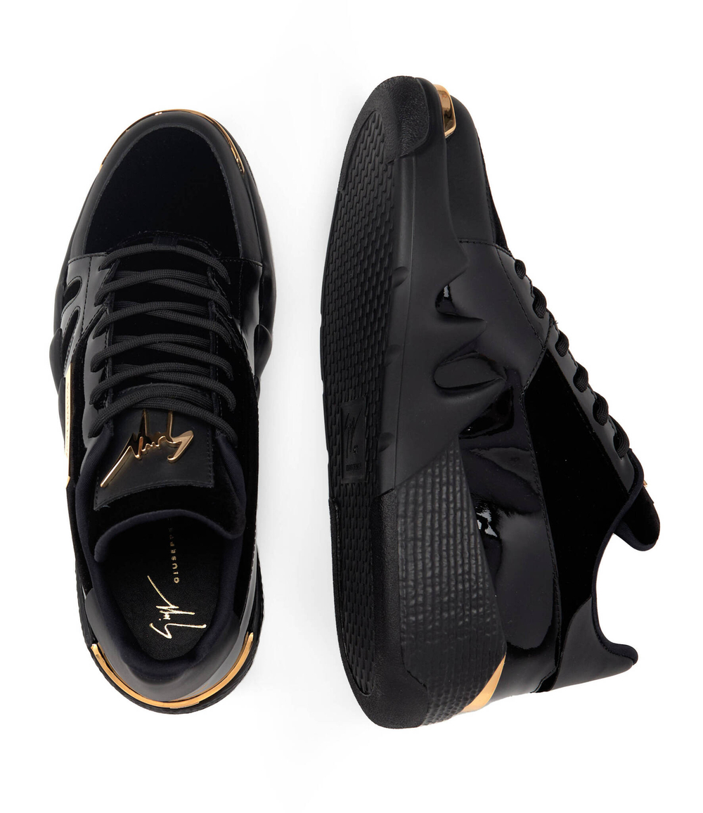 Кожаные кроссовки Giuseppe Zanotti - черный(RU20063)