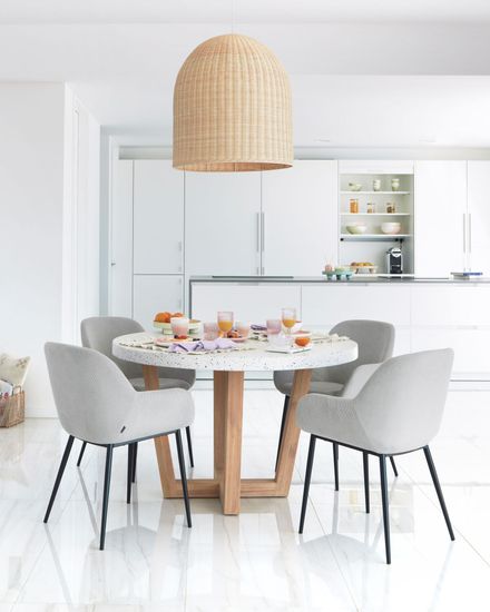 Стул Konna светло-серый вельвет La Forma Испания 