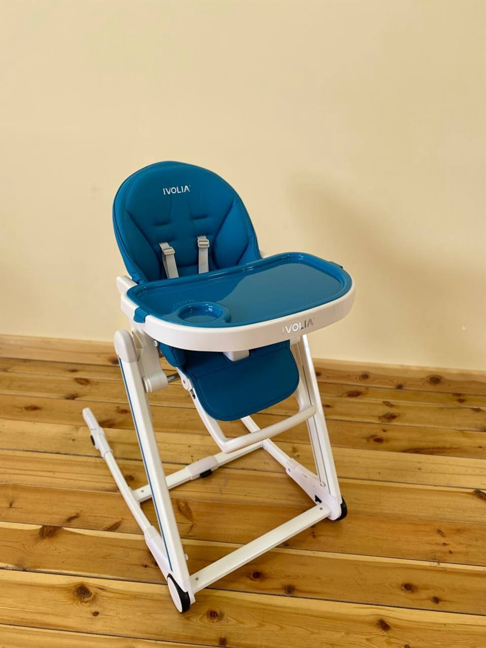 Стул для кормления на колесах IVOLIA Y1, синий