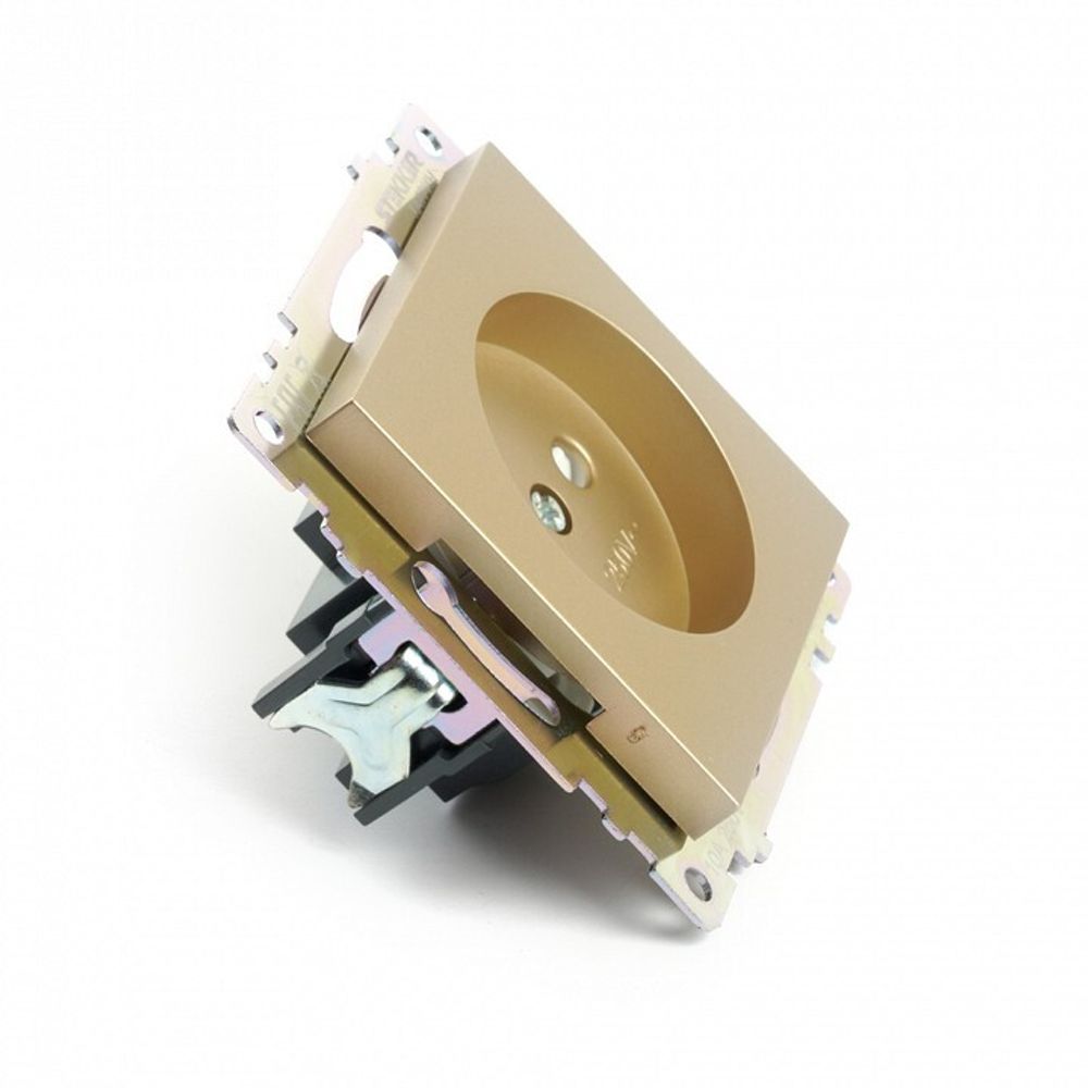 Розетка без заземления и со шторкой, без рамки Stekker Катрин 49223