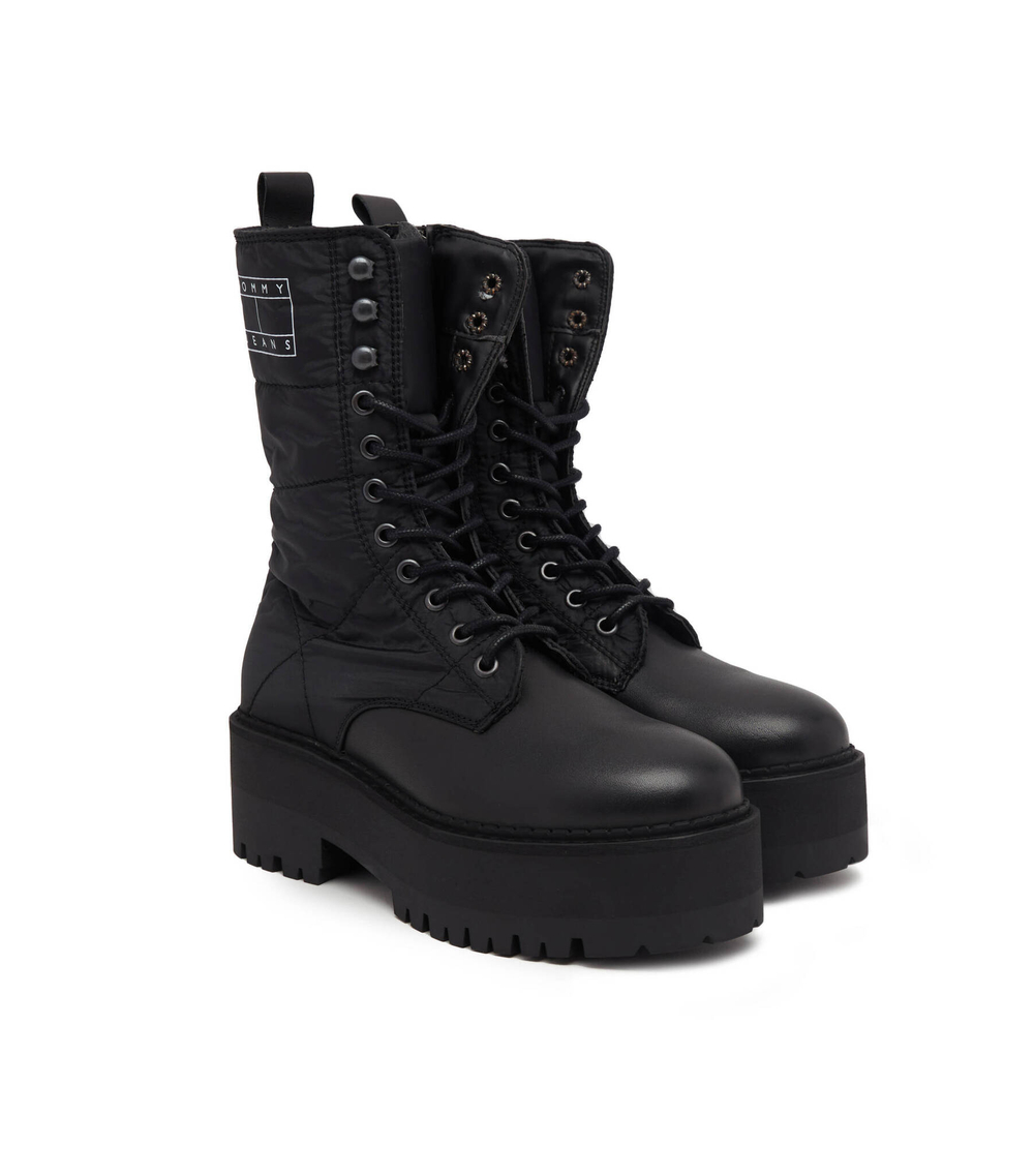 Кожаные ботильоны Tommy Jeans - черный(EN0EN02006)