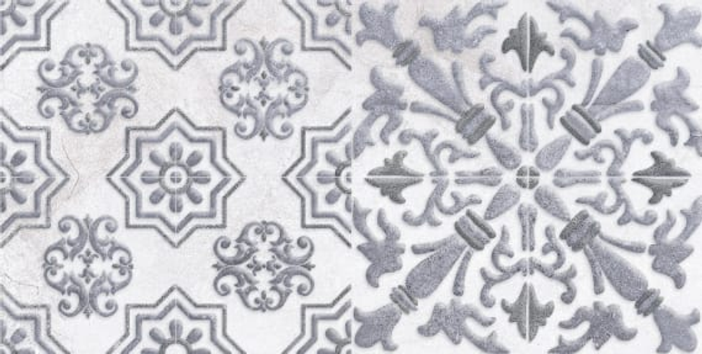 Декор настенный Кампанилья 1641-0091 20x40 серый LB-Ceramics