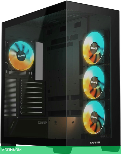 Корпус Gigabyte C500 Panoramic Stealth без БП черный (GB-C500P ST)