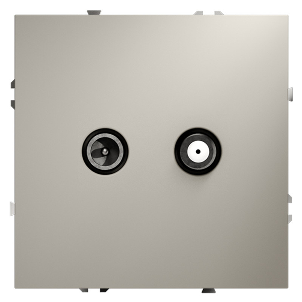 Розетка телевизионная встраиваемая VOLTUM S70 оконечная TV+SAT, (кашемир)