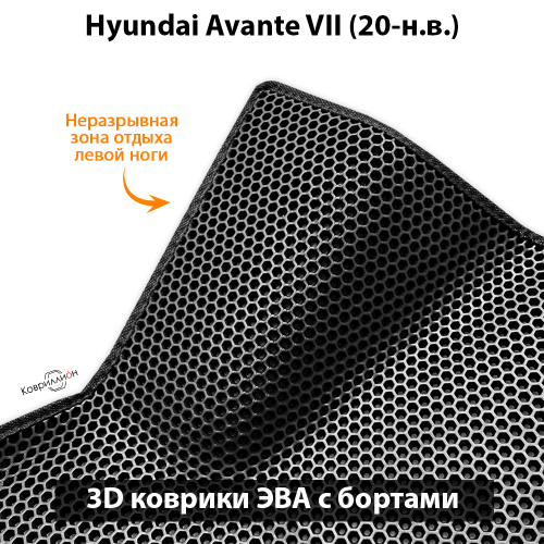 Передние автомобильные коврики ЭВА с бортами для Hyundai Avante VII (20-н.в.)