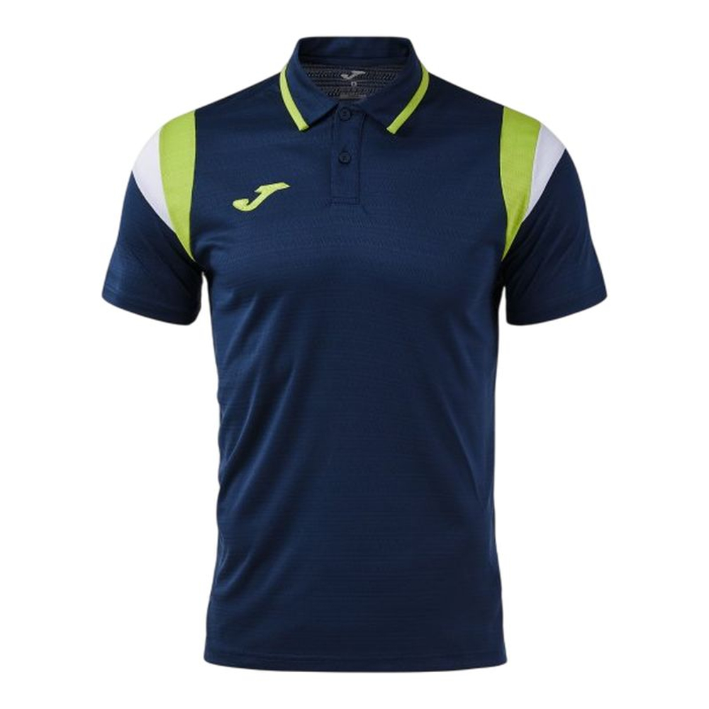 Теннисное поло Joma Terra Short-Sleeve - dark navy/lime