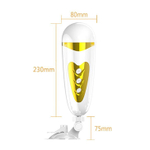 Мега-мастурбатор вагина Sally с вибрацией и голосом (Цвет: белый с золотым)